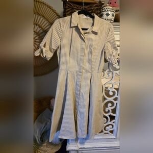 Checkered Button-Up Dress